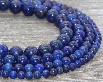 Natural Fashion 8/10/12mm Blue Lapis Lazuli Round Beads Necklace 18-48'' AAA++ Natural Fashion 8/10/12mm Blue Lapis Lazuli Round Beads Necklace 18-48'' AAA++