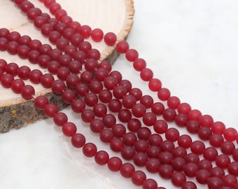 2mm Giada Rossa Naturale Perle Di Pietre Preziose Rotonde - Foto 3