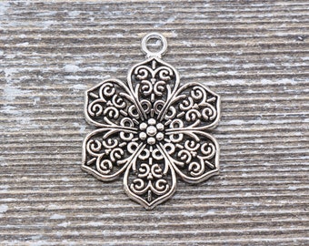 50pcs Antique Frame Charms Tibetan Silver Tone Jewelry Spacer Beads 16x12mm