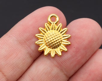sunflower charms in bulk