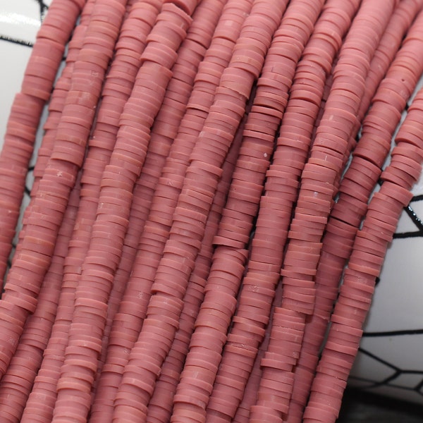 6mm Desert Rose Heishi Beads, Polymer Clay Disc Beads, African Disc Beads, Vinyl Heishi, 16 inch Strand #337