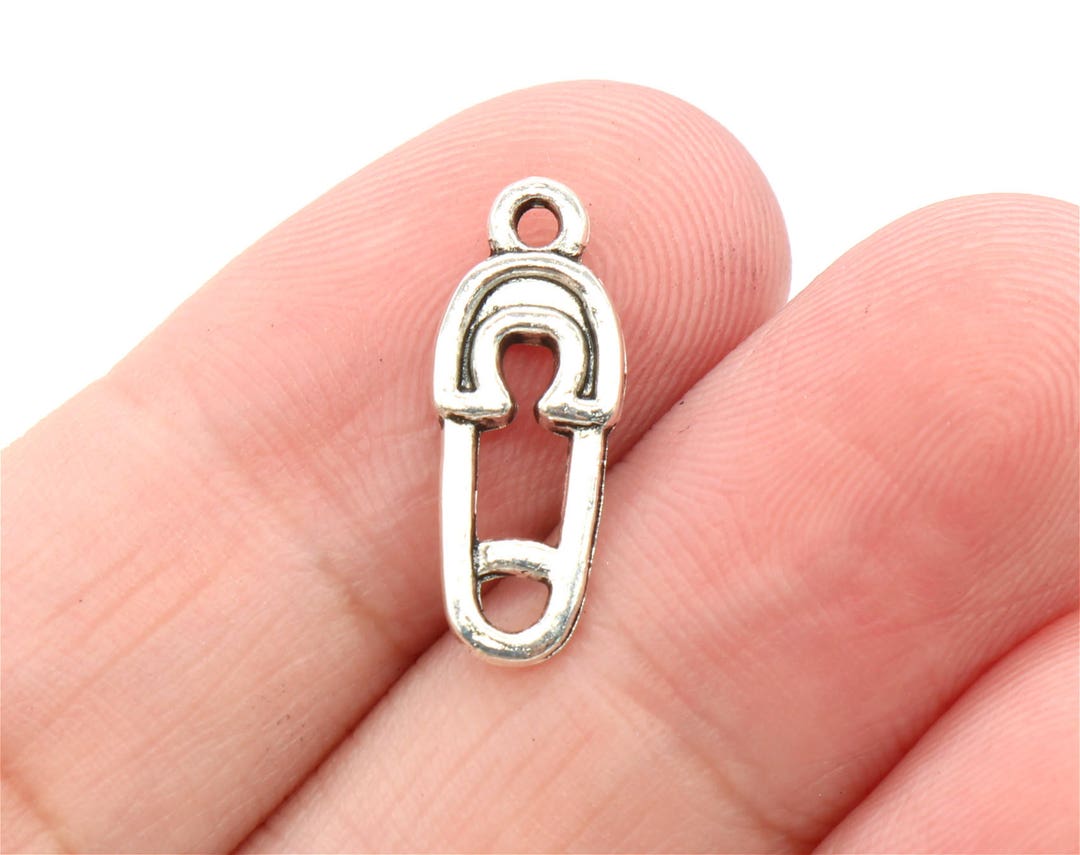 15 Pcs Safety Pin Charms Antique Silver Tone 7x19mm YD2337 Etsy