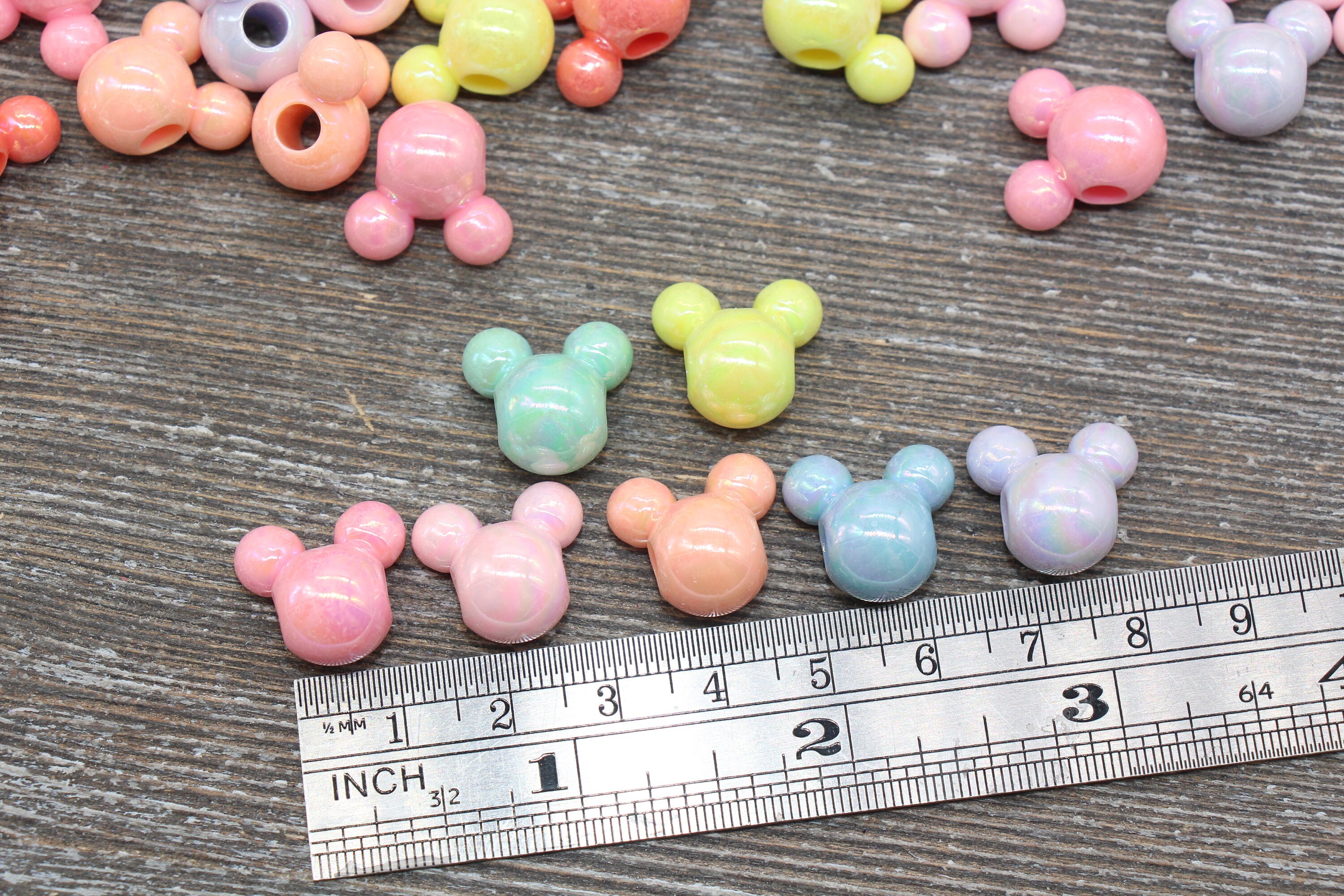 Mickey Mouse Beads Multicolored AB Mickey Mouse Beads - Etsy