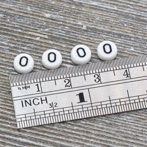 Letter O Alphabet Beads, White Alphabet Letter Beads, Acrylic White and ...