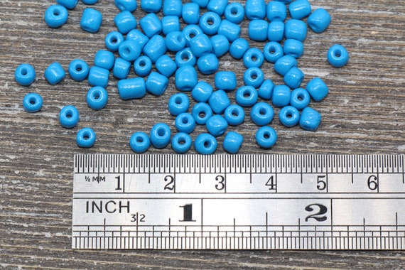 Blue opaque round Glass Seed Beads Size 6/0 4mm for jewellery making SDB 48 