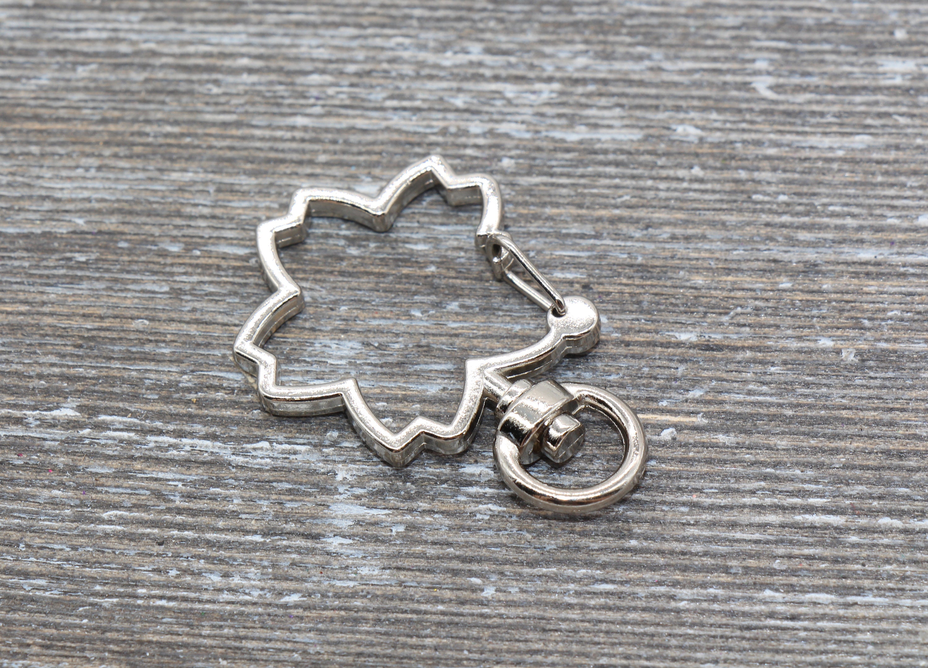 5 Flower Clasp Key Chain, Flower Shape Swivel Clasp Key Rings