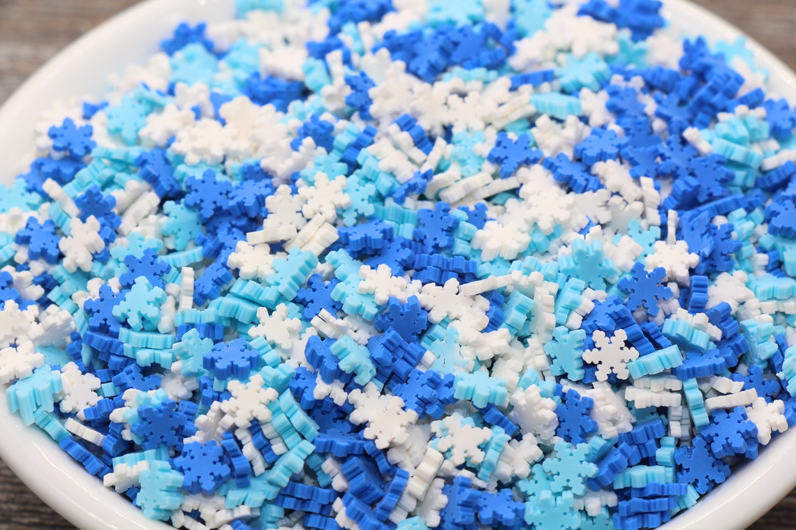 Snowflake Sprinkles Blue and White Snowflake Sprinkles Etsy