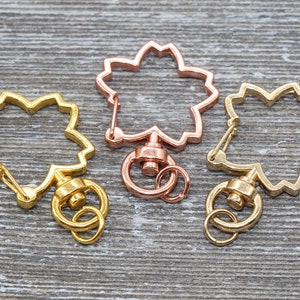 Rose Gold Kitty Cat Snap Clip Swivel Ring, Kawaii Moon Snap Clip with  Swivel Ring, Keychain Findings, Magical Girl Lanyard Hook