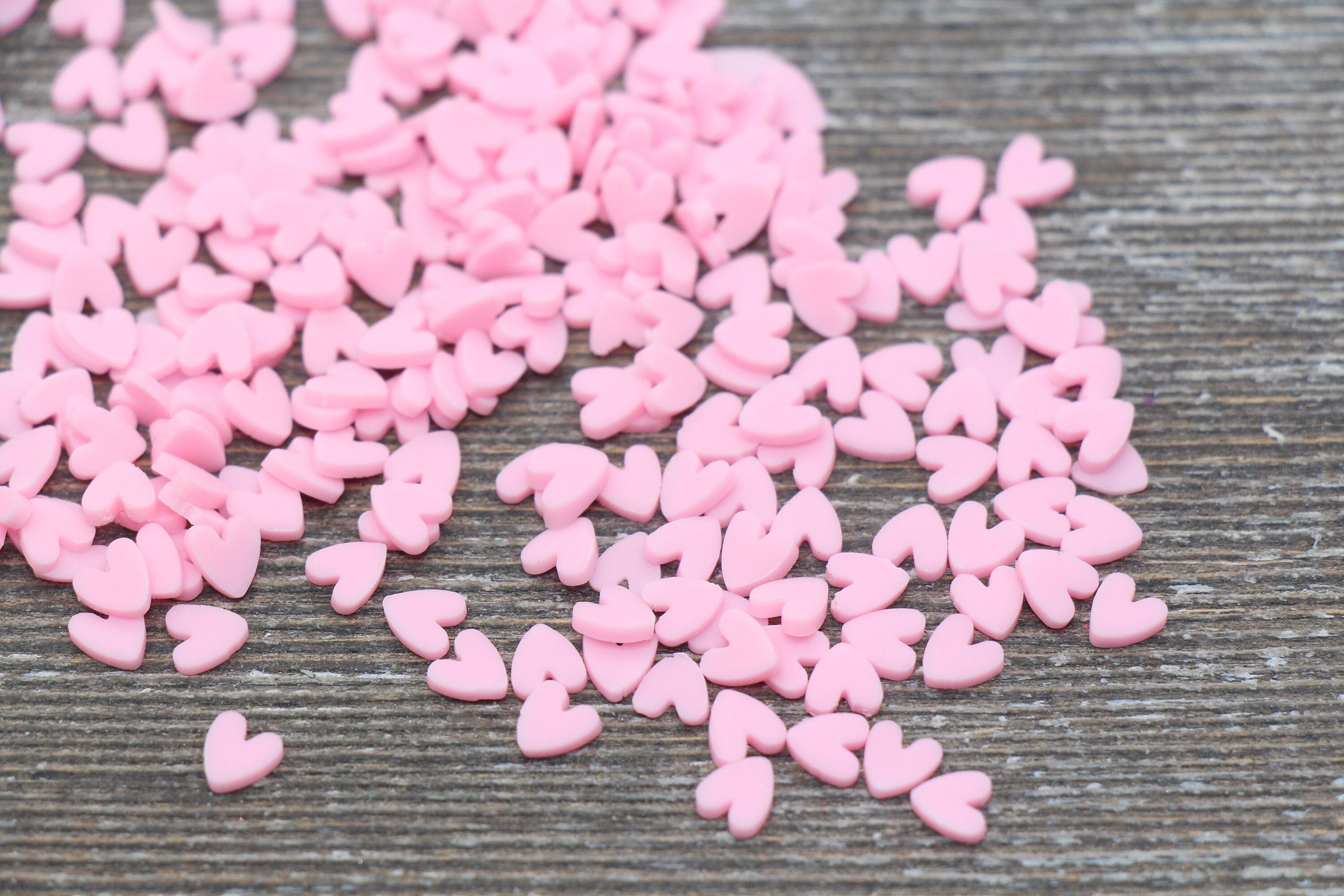 Pink Heart Sprinkles Heart Sprinkle Kawaii Confetti Etsy