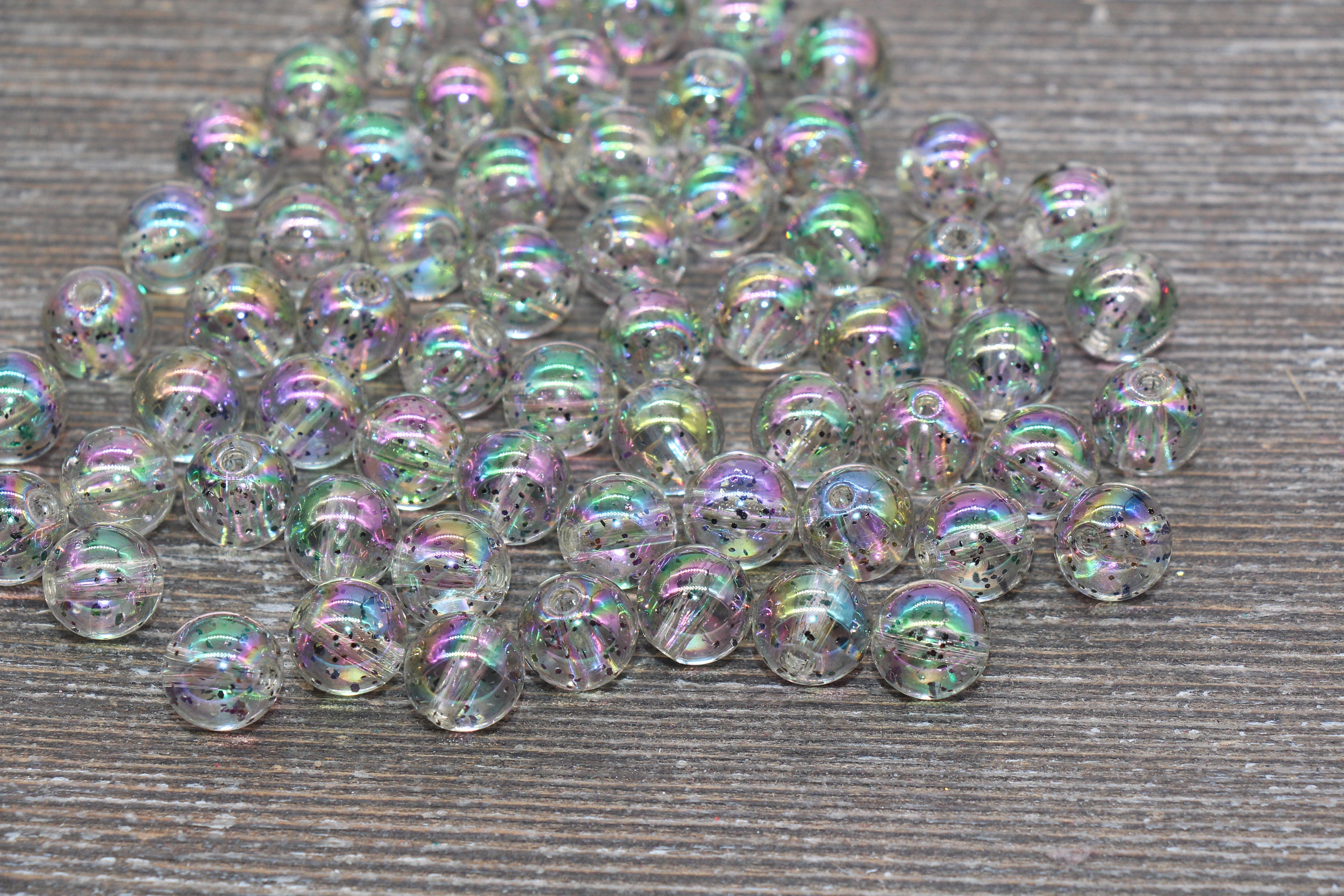 Glittery Round Italian Resin Beads, 20mm, 1 Focal Bead