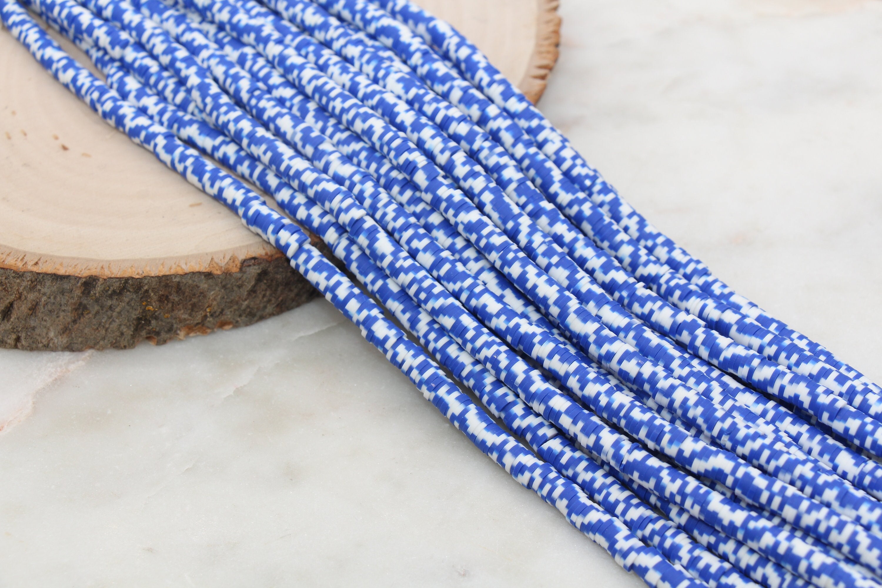 Heishi Perline In Argilla Polimerica – 2000 Pezzi – Mix Blu 6 Mm – Per Creare Bracciali, Collane, Orecchini Fai Da Te