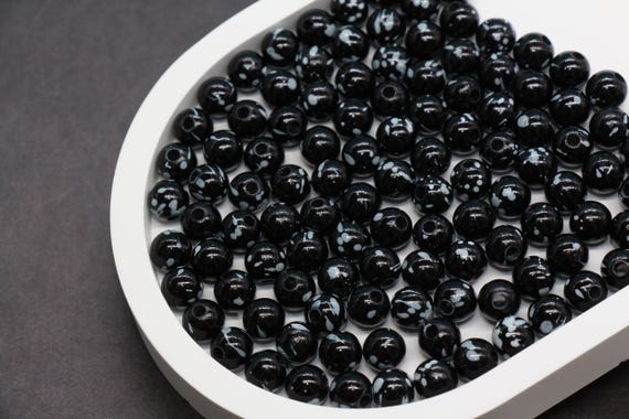 60 Perle Di Cianite Naturale 6 Mm – Pietre Semipreziose Sfuse, Roccia, Lucide, Per Creazione Gioielli Fai Da Te - 2