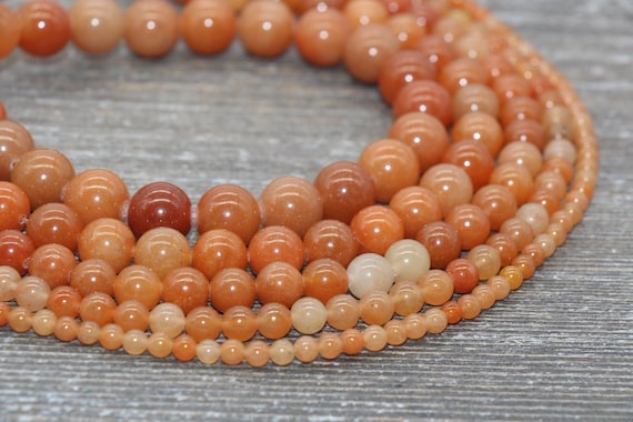 Red Aventurine Beads Aventurine Gemstone Smooth Round Beads Jewelry Bracelet Beads Size 4mm 6mm 8mm 10mm 12mm Full Strand 15 218 Etsy