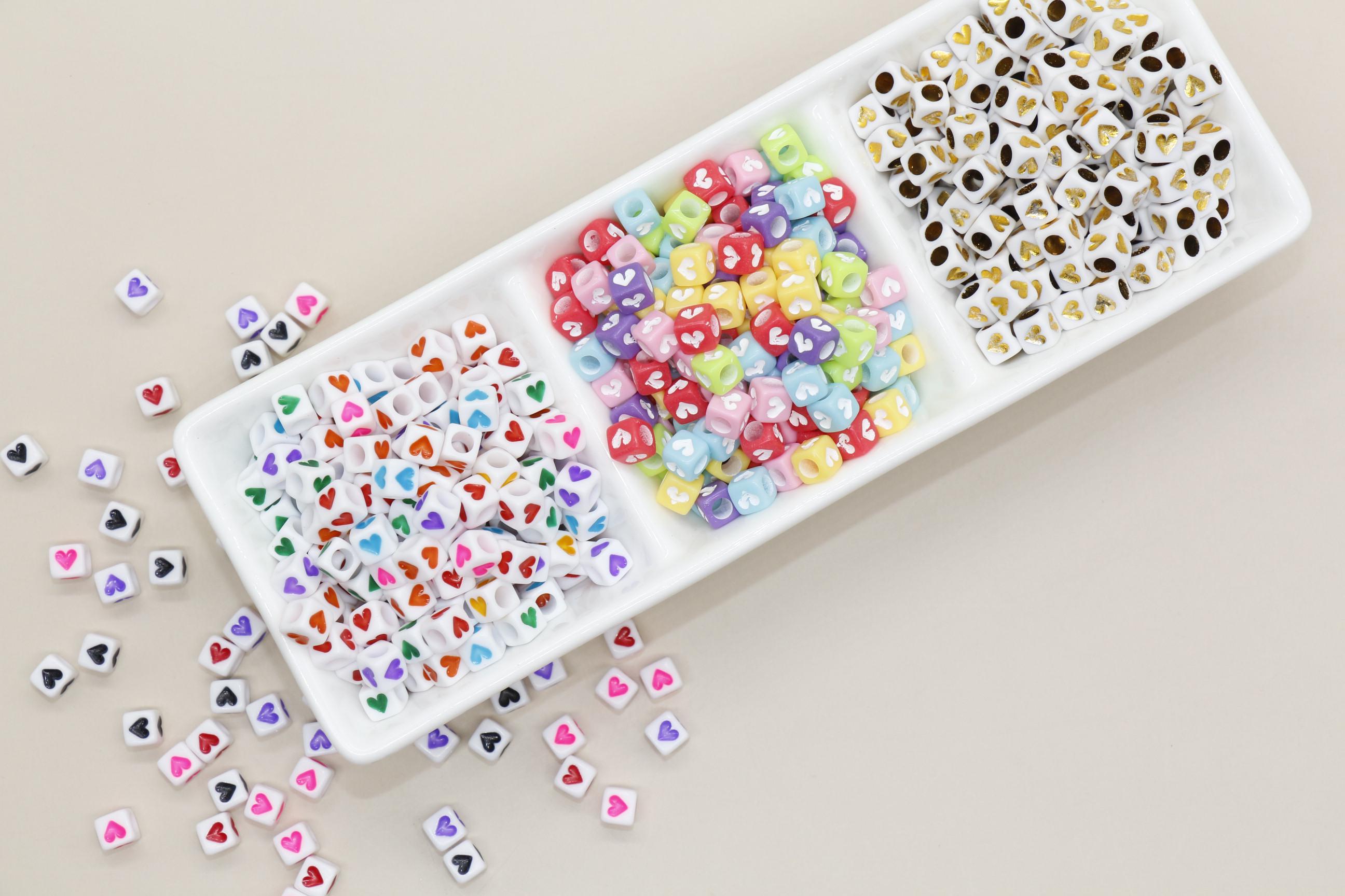 PATIKIL 300-Pack 6mm Acrylic Beads - White AB Color Round Spacer Beads For Jewelry Making - View #6