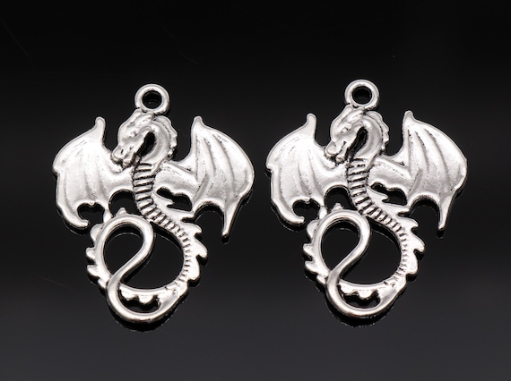 BULK 20 Buffalo charms antique silver tone A1080