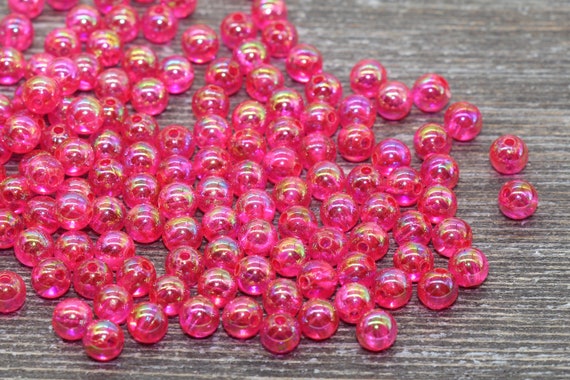 500 pcs Clear Transparent Bubble Beads Plastic Craft Pearls 12mm Round  Smooth