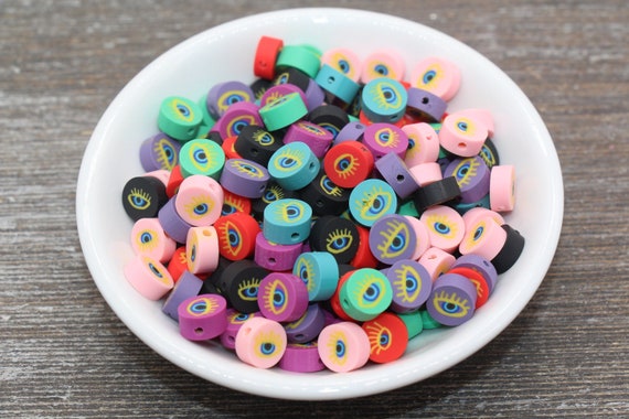 Evil Eye Polymer Clay Beads