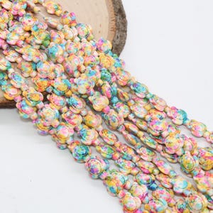 Splatter Turtle Beads, Howlite Turtle Gemstone Beads, Sea Animal Stone Beads, Bracelet Making Supplies, DIY Jewelry Beads #2