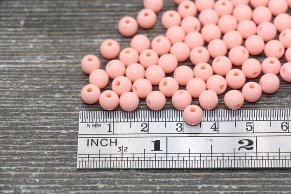 Buy 6mm Peach Gumball Beads, Round Acrylic Peach Loose Beads, Bubblegum  Beads, Chunky Beads, Smooth Plastic Round Beads 888 Online in India 