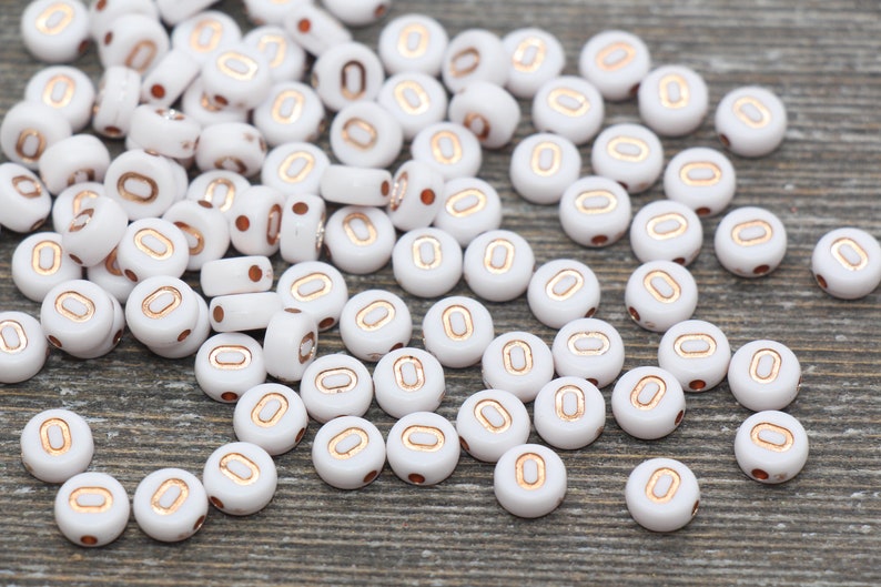 Letter O Alphabet Beads Rose Gold Letter O Beads Individual - Etsy