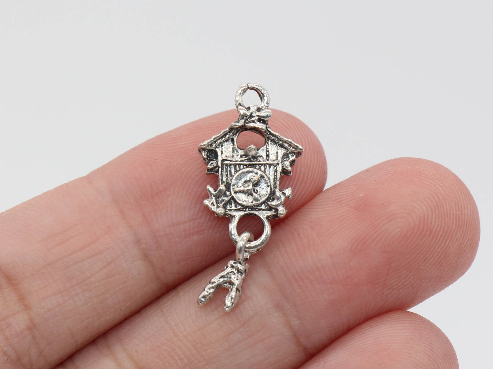 5 Pcs Birdhouse Charms Bird Charms Antique Silver Tone 25x12mm Etsy