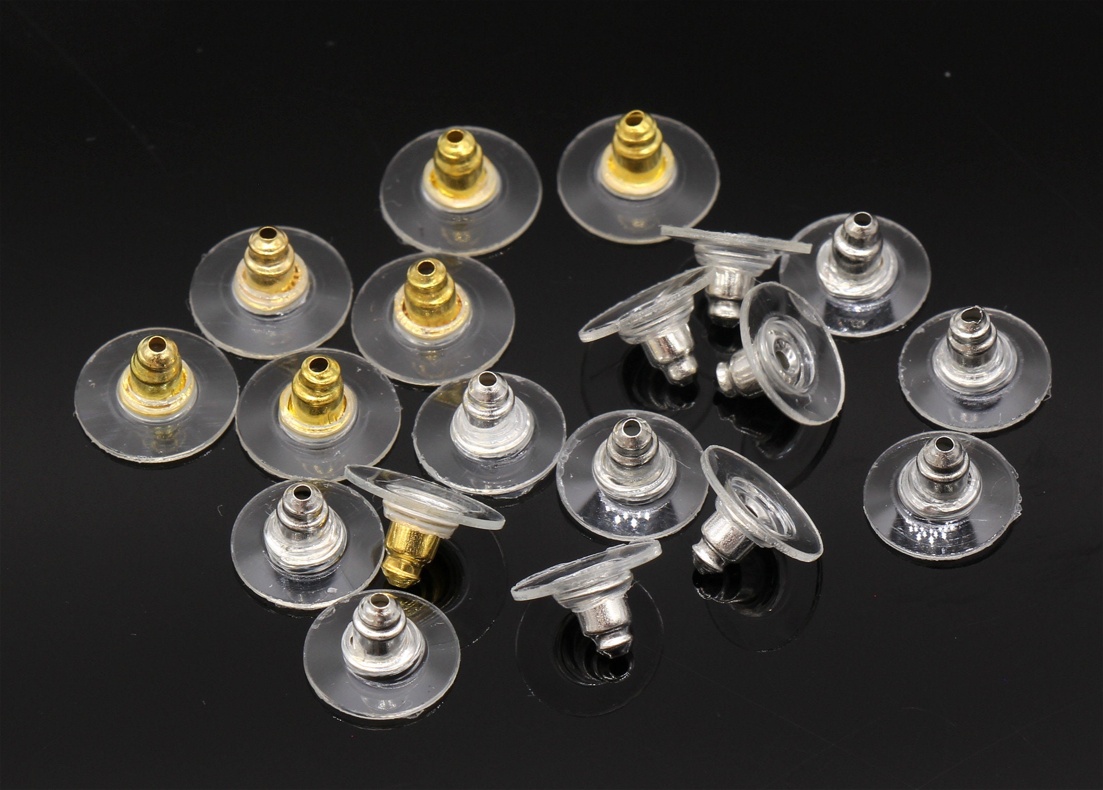 50 Pcs Clear Plastic Earring Backs Earring Nuts Ear Post Etsy