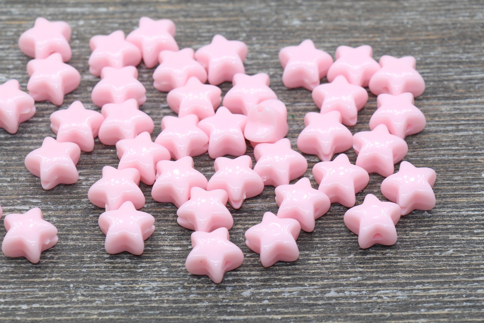 Pink Star Beads Pink Acrylic Star Beads Plastic Star Beads Etsy