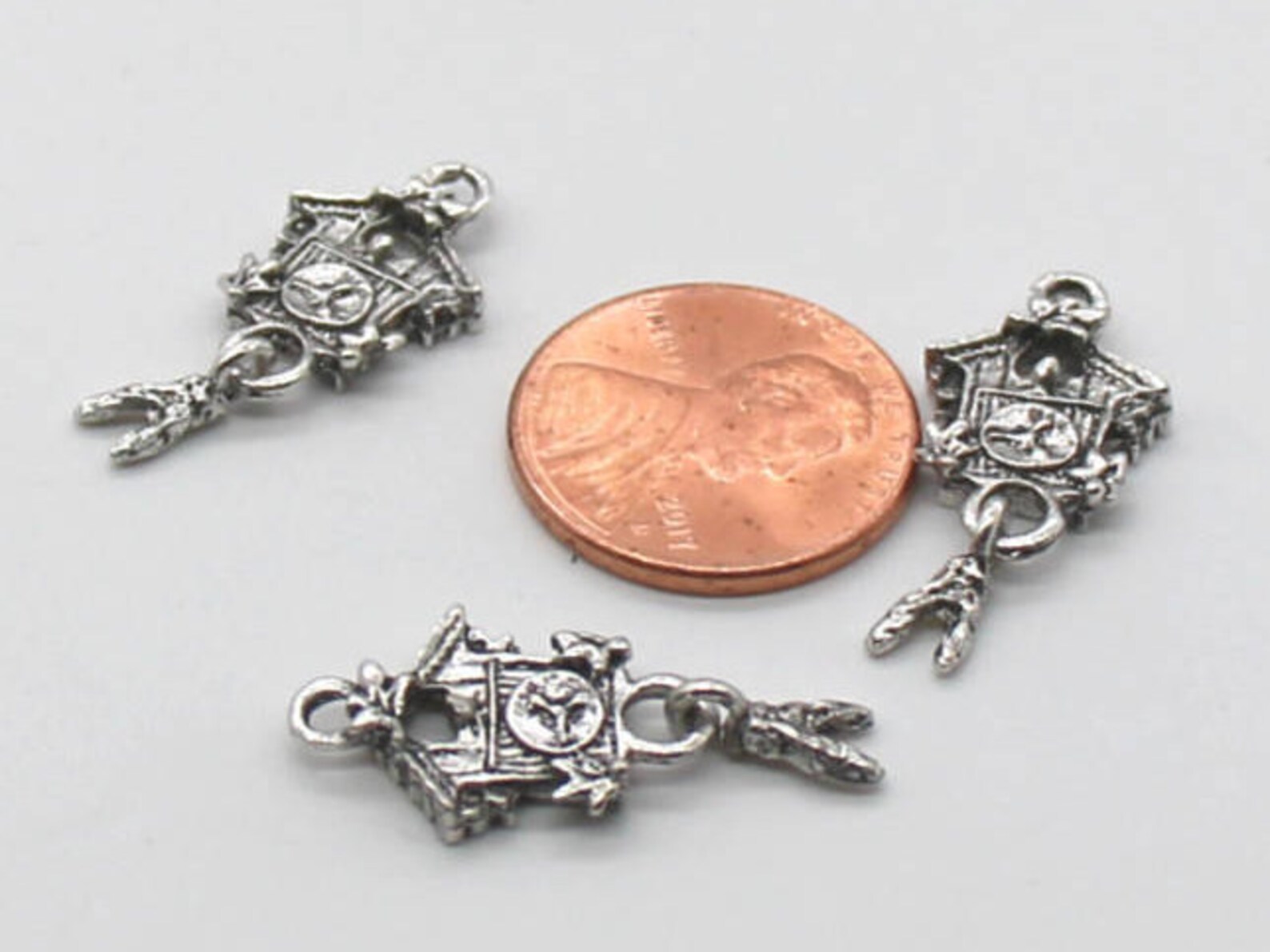 5 Pcs Birdhouse Charms Bird Charms Antique Silver Tone 25x12mm Etsy