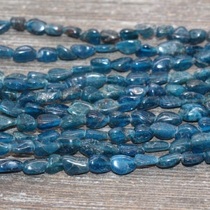 Apatite Beads, Gemstone Nugget Beads, Loose Beads, Pebble Nugget Beads, Chip Beads, Size 6mm-7mm #21
