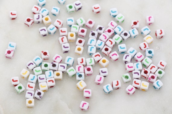 Cube letter beads clearance