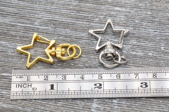 10Pcs Car Keychain, Lobster Claw Hair Clips Rose Gold Keychains Simple  Crafts Accessories for Women and Gold for Gift 