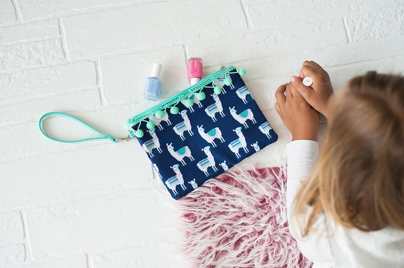 Carry On Monogrammed Llama Duffel Girls Toiletry Pouch Girls Overnight Bag Personalized Girls Duffel Bag Personalized Tote Bag