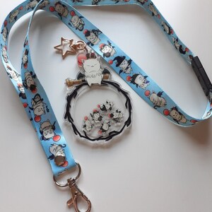 Cute King Mog Moogle Final Fantasy 14 Lanyard image 2