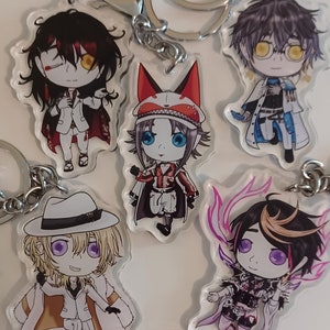 Nijisanji Luxiem Vox Akuma Ike Eveland Shu Yamino Mysta Rias Luca Kaneshiro Acrylic Charm Keychain