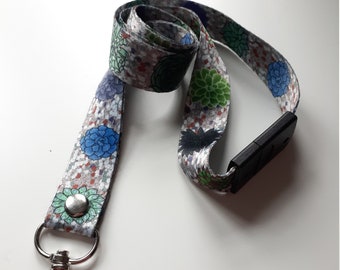 Colorful Succulent Echeveria Variety Lanyard