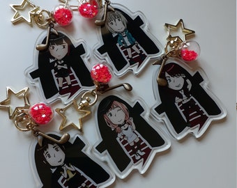 Bang Dream Bandori Afterglow Double Sided Clear Acrylic Charm Keychain