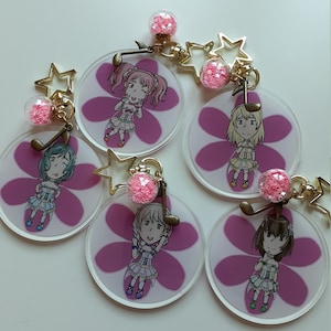Bang Dream Bandori Pastel Palettes Double Sided Clear Acrylic Keychain Charms