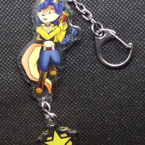 Sly Cooper Double Sided Clear Acrylic Keychain Linking Charms image 5