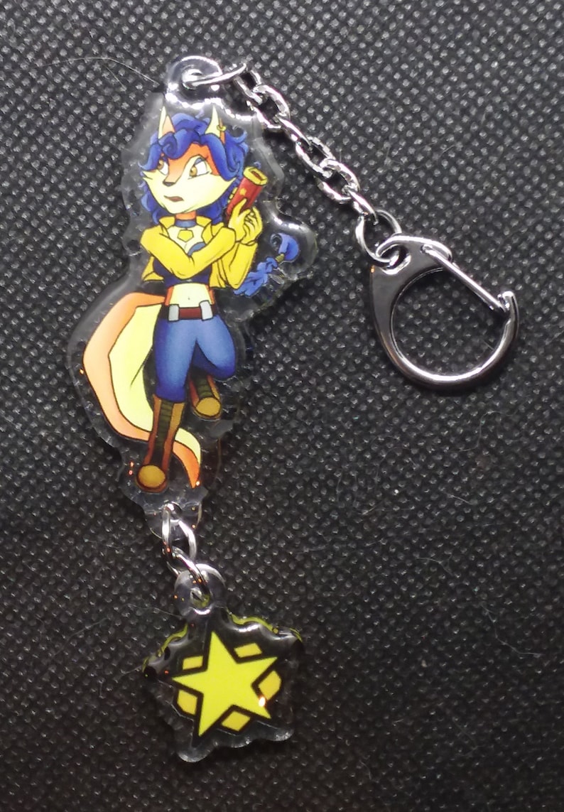 Sly Cooper Double Sided Clear Acrylic Keychain Linking Charms image 5