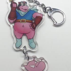 Sly Cooper Double Sided Clear Acrylic Keychain Linking Charms Murray