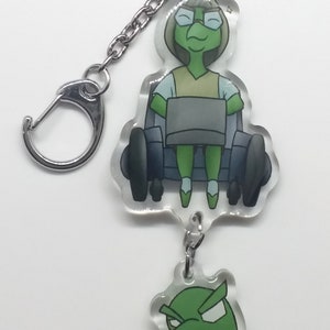 Sly Cooper Double Sided Clear Acrylic Keychain Linking Charms Bentley