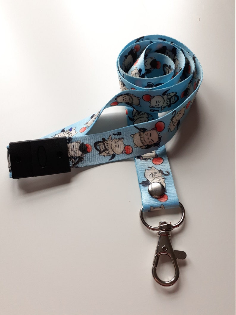 Cute King Mog Moogle Final Fantasy 14 Lanyard image 1