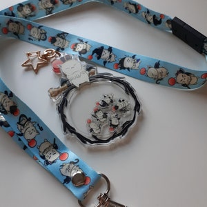 Cute King Mog Moogle Final Fantasy 14 Lanyard Lanyard/Charm Combo