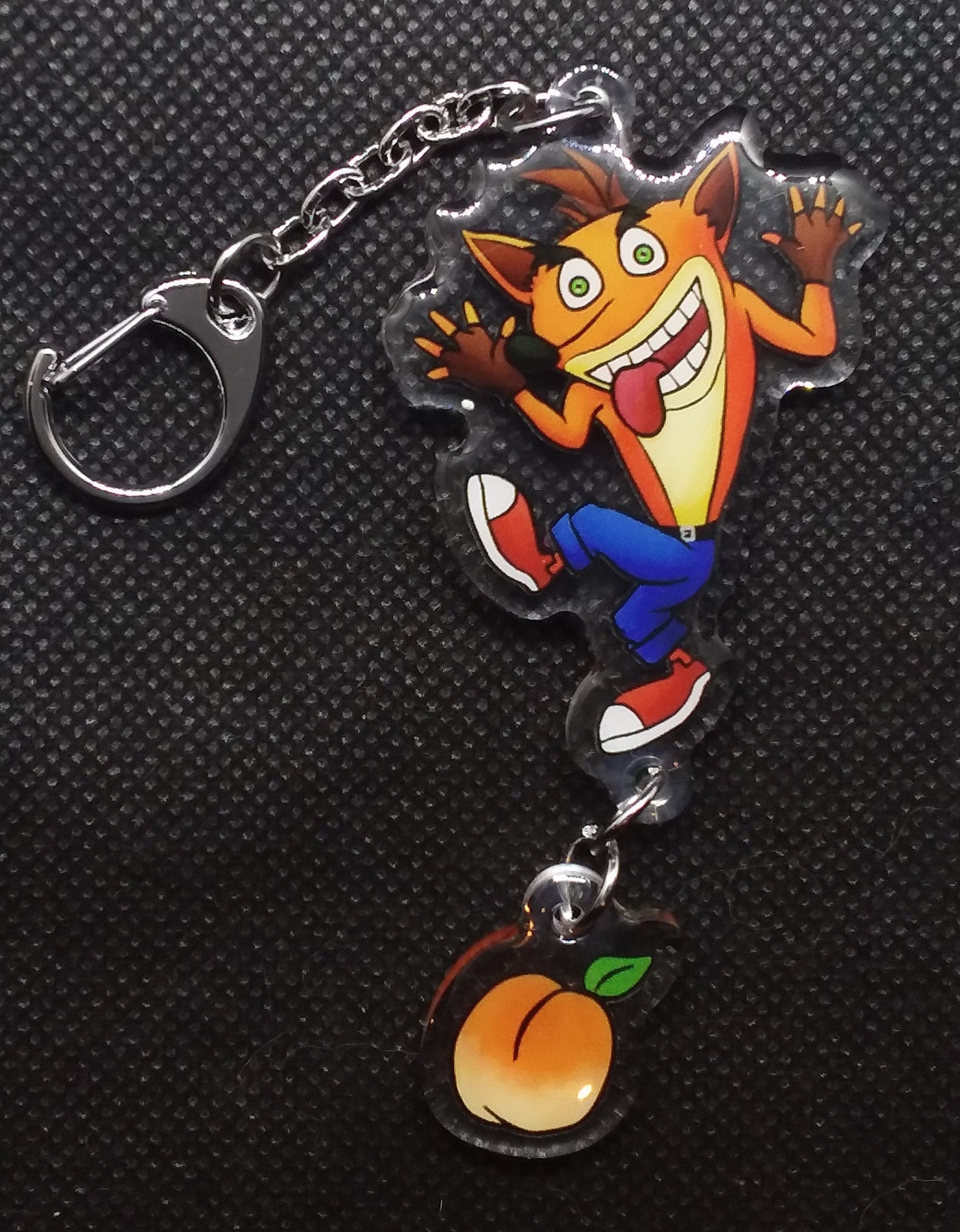 Crash Bandicoot Double Sided Clear Acrylic Keychain Linking Etsy