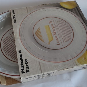 Pie Plate Lemon Meringue Recipe Porcelain Baking Dish Pan Bakeware 10&quot; X 2&quot; Deep