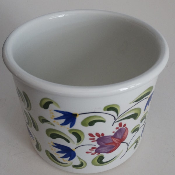 Portmeirion Welsh Canister No Lid, Designed by Angharad Menna 5" Tall x 6" Diaminter