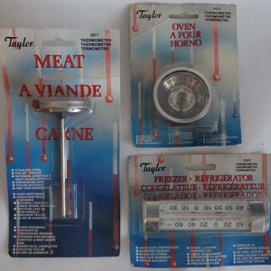 Thermometers Cooking Kitchen , Meat, Oven, Freezer Set of Three thermometers