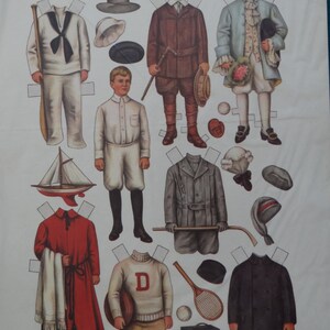 The Lettie Lane Paper Doll Family Presenting Lettie&#39;s Brother, Reproduction on Card Stock by Sheila Young Free Shipping