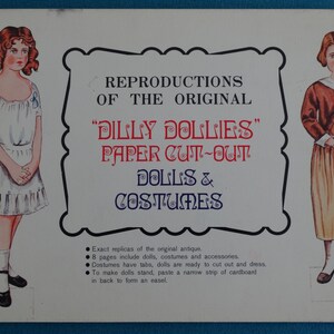 Dilly Dollies Paper Cut-Out Dolls & Costumes Reprocutions of the Original Antique Printed in Hong Kong