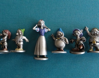Disney Snow White & The Seven Dwarfs Hudson Painted Pewter Figurines 8 Piece Set